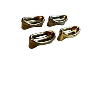 MCM Silver Tone 2-Hole Knobs - Set of 4 - 1" Center to Center - Vintage Hardware